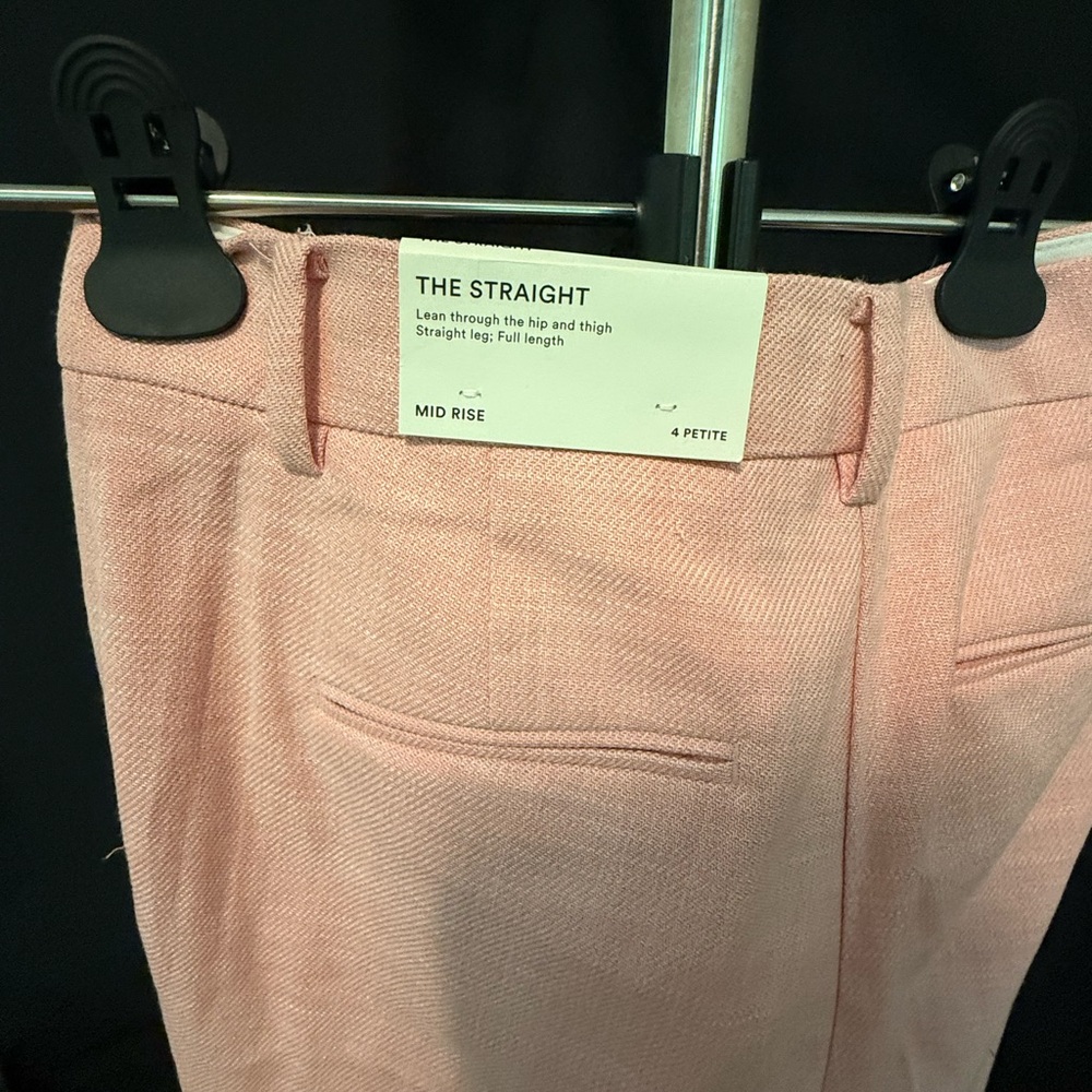 Ann Taylor Pink Straight Leg Tailored Pants Elegance